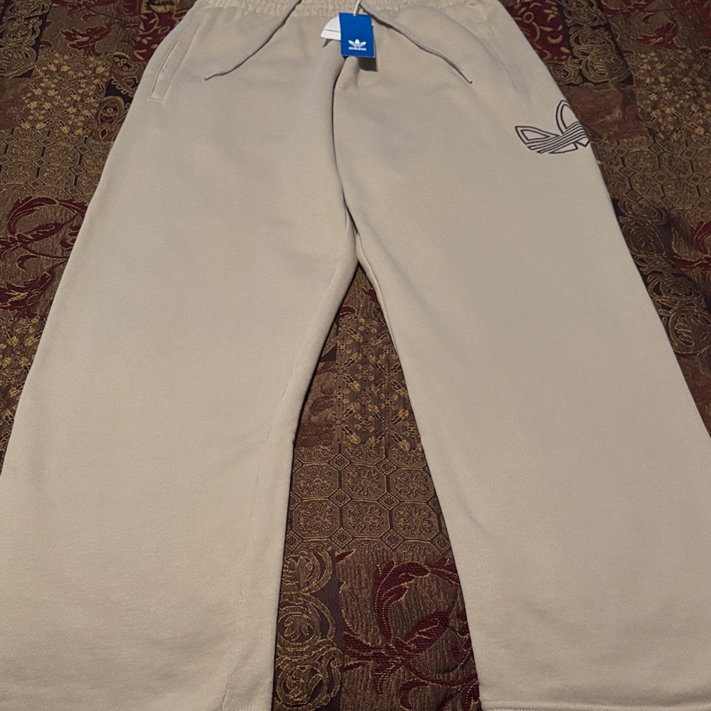 Adidas Originals Trefoil Open Hem Relaxed Baggy Terry Lined Sweatpant